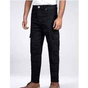 Mens Denim Cargo Pant - BlackStone